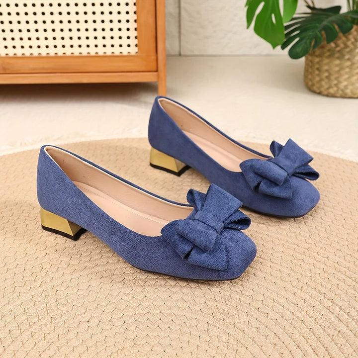 Kathleen | Bow Block Heel Pumps
