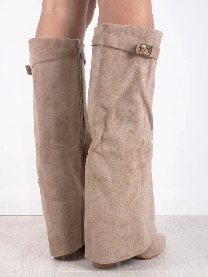 AGATHA™ – Knee-High Flared Top Boots for Women