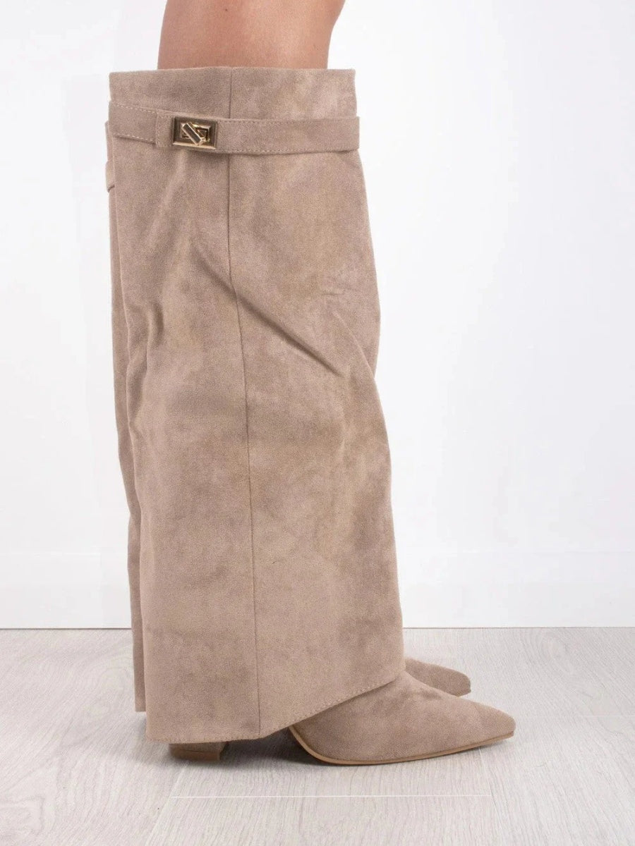 AGATHA™ – Knee-High Flared Top Boots for Women