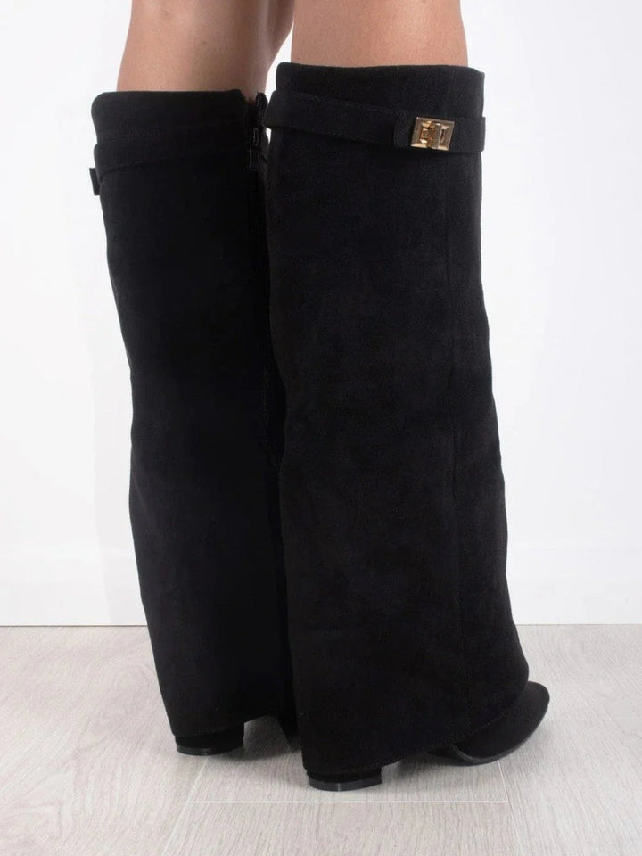 AGATHA™ – Knee-High Flared Top Boots for Women